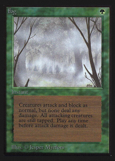 Fog, carta Magic di tipo Instant illustrata da Jesper Myrfors