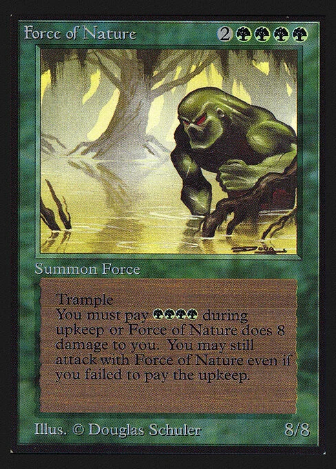 Force of Nature, carta Magic di tipo Creature — Elemental illustrata da Douglas Shuler