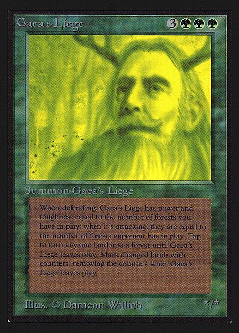 Gaea's Liege, carta Magic di tipo Creature — Avatar illustrata da Dameon Willich