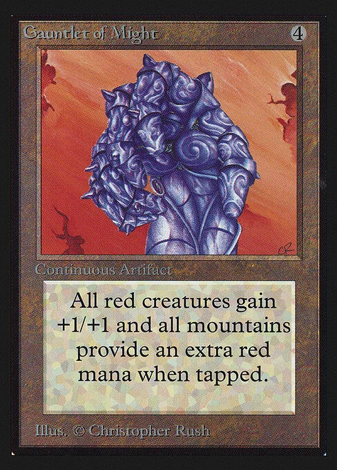 Gauntlet of Might, carta Magic di tipo Artifact illustrata da Christopher Rush