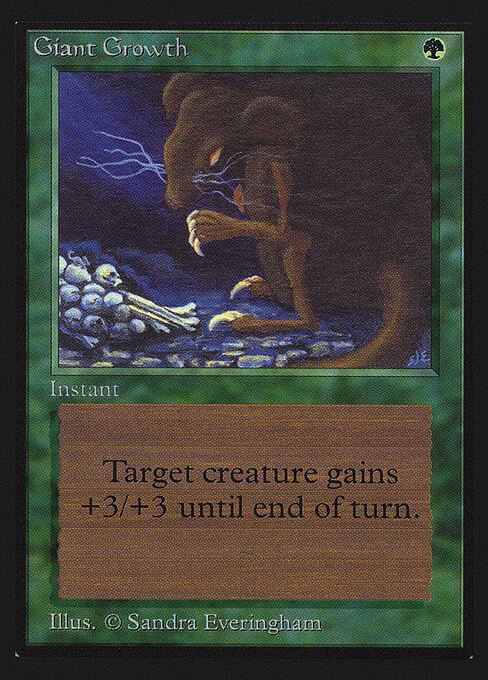 Giant Growth, carta Magic di tipo Instant illustrata da Sandra Everingham