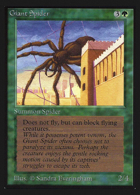 Giant Spider, carta Magic di tipo Creature — Spider illustrata da Sandra Everingham