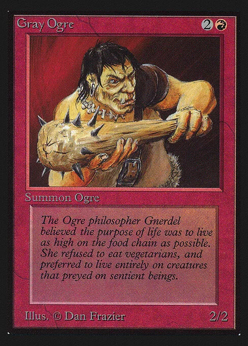 Gray Ogre, carta Magic di tipo Creature — Ogre illustrata da Dan Frazier