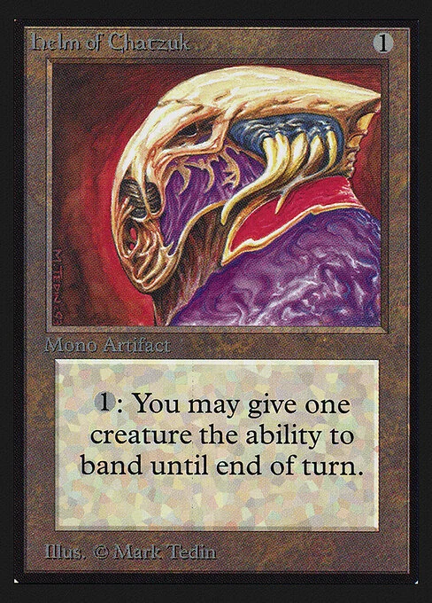 Helm of Chatzuk, carta Magic di tipo Artifact illustrata da Mark Tedin
