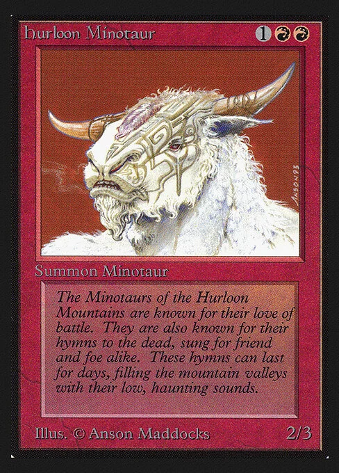 Hurloon Minotaur, carta Magic di tipo Creature — Minotaur illustrata da Anson Maddocks