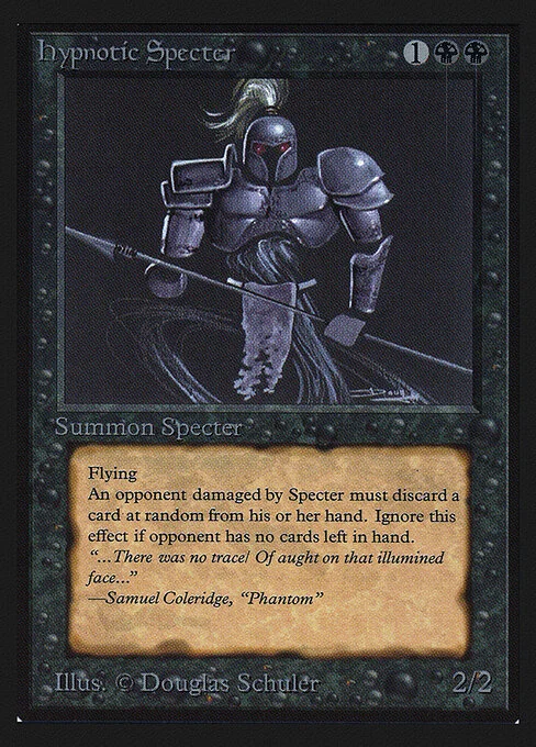 Hypnotic Specter, carta Magic di tipo Creature — Specter illustrata da Douglas Shuler