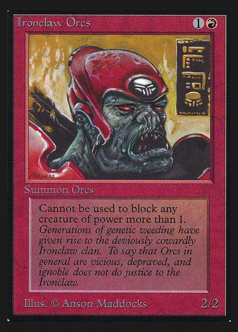 Ironclaw Orcs, carta Magic di tipo Creature — Orc illustrata da Anson Maddocks
