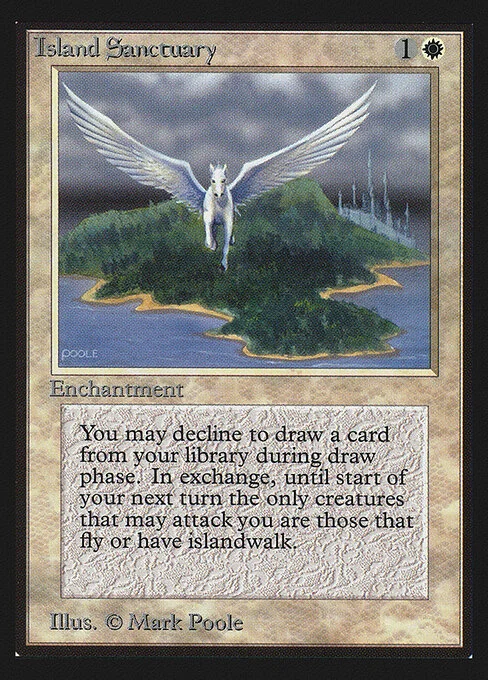 Island Sanctuary, carta Magic di tipo Enchantment illustrata da Mark Poole