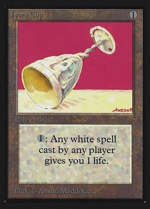 Ivory Cup, carta Magic di tipo Artifact illustrata da Anson Maddocks