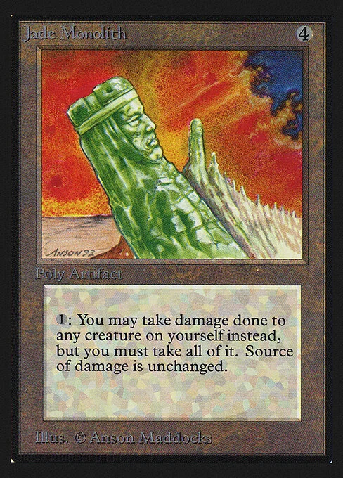 Jade Monolith, carta Magic di tipo Artifact illustrata da Anson Maddocks