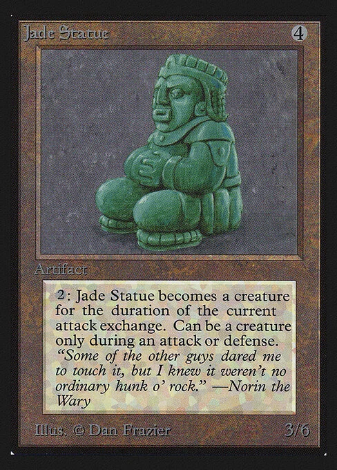 Jade Statue, carta Magic di tipo Artifact illustrata da Dan Frazier