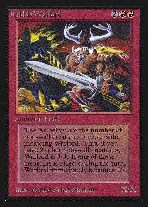 Keldon Warlord, carta Magic di tipo Creature — Human Barbarian illustrata da Kev Brockschmidt