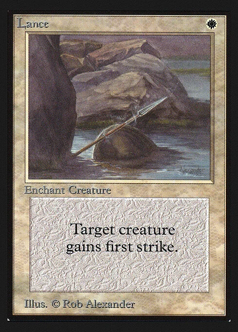 Lance, carta Magic di tipo Enchantment — Aura illustrata da Rob Alexander