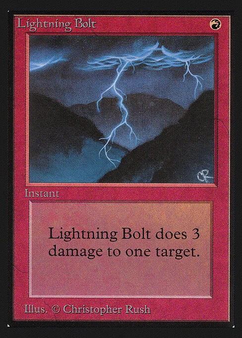 Lightning Bolt, carta Magic di tipo Instant illustrata da Christopher Rush