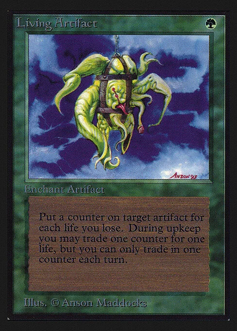 Living Artifact, carta Magic di tipo Enchantment — Aura illustrata da Anson Maddocks