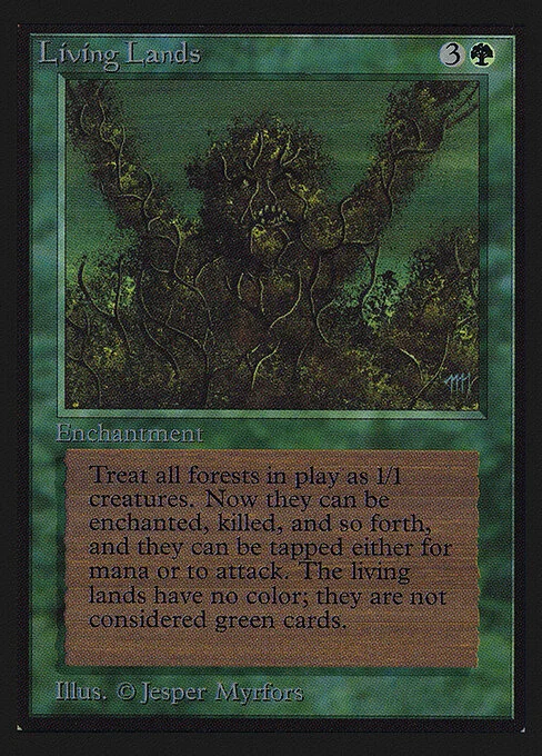 Living Lands, carta Magic di tipo Enchantment illustrata da Jesper Myrfors