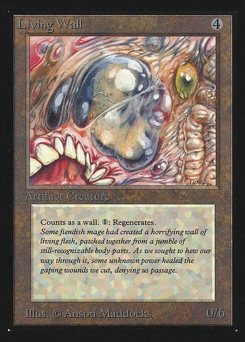 Living Wall, carta Magic di tipo Artifact Creature — Wall illustrata da Anson Maddocks
