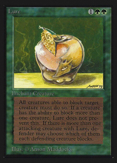 Lure, carta Magic di tipo Enchantment — Aura illustrata da Anson Maddocks