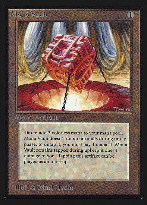 Mana Vault, carta Magic di tipo Artifact illustrata da Mark Tedin