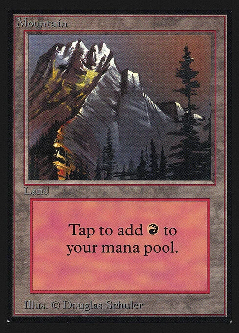 Mountain, carta Magic di tipo Basic Land — Mountain illustrata da Douglas Shuler