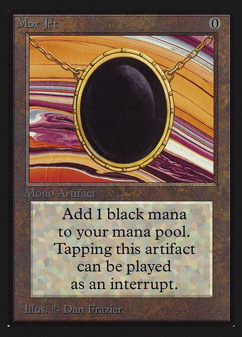 Mox Jet, carta Magic di tipo Artifact illustrata da Dan Frazier