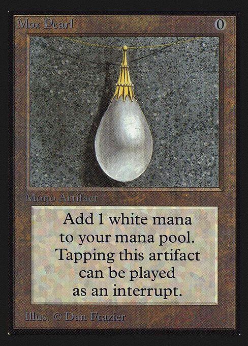 Mox Pearl, carta Magic di tipo Artifact illustrata da Dan Frazier