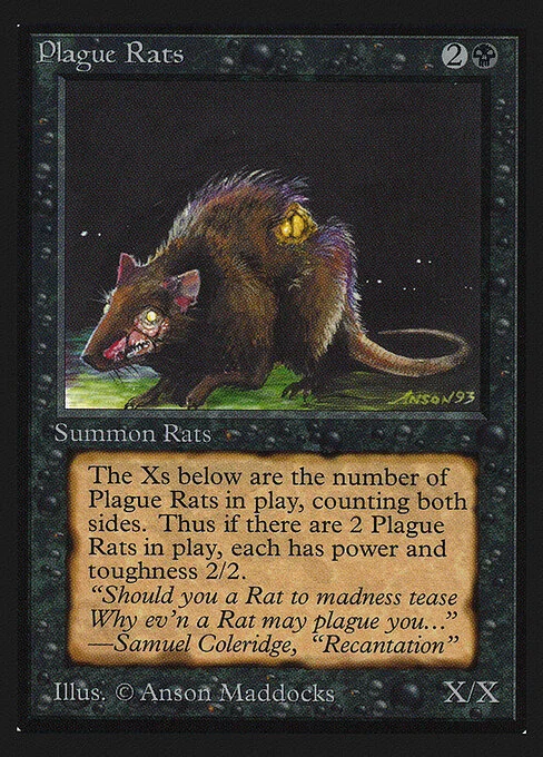 Plague Rats, carta Magic di tipo Creature — Rat illustrata da Anson Maddocks
