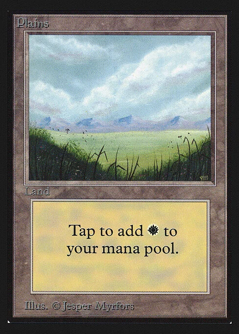 Plains, carta Magic di tipo Basic Land — Plains illustrata da Jesper Myrfors