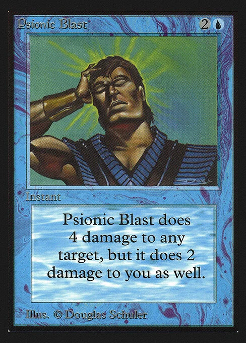 Psionic Blast, carta Magic di tipo Instant illustrata da Douglas Shuler