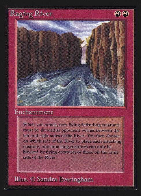 Raging River, carta Magic di tipo Enchantment illustrata da Sandra Everingham