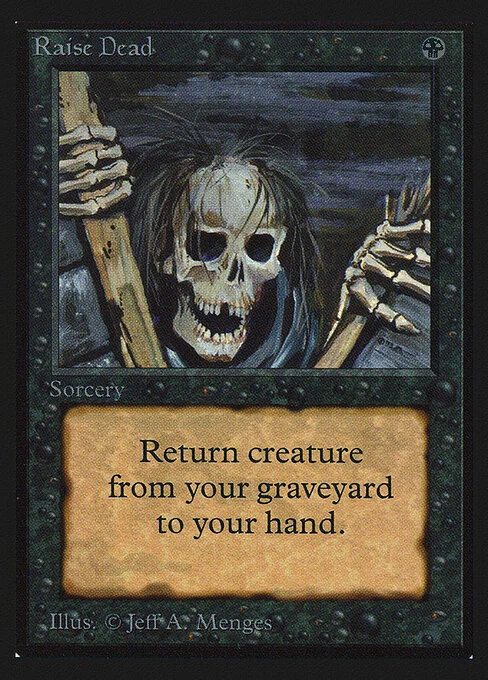 Raise Dead, carta Magic di tipo Sorcery illustrata da Jeff A. Menges