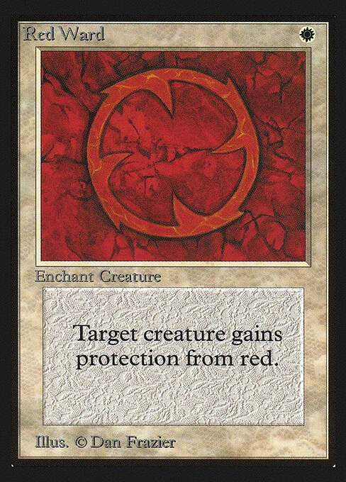 Red Ward, carta Magic di tipo Enchantment — Aura illustrata da Dan Frazier