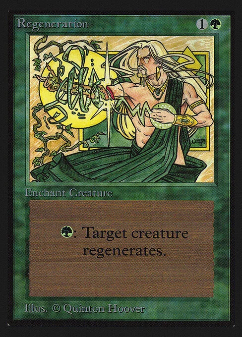 Regeneration, carta Magic di tipo Enchantment — Aura illustrata da Quinton Hoover