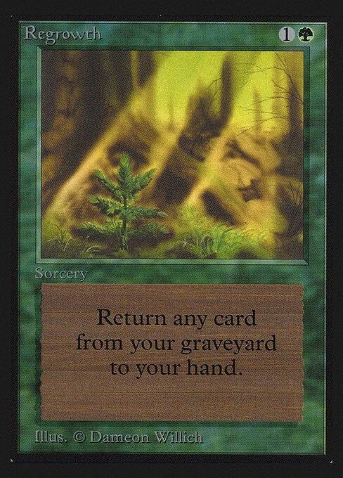 Regrowth, carta Magic di tipo Sorcery illustrata da Dameon Willich