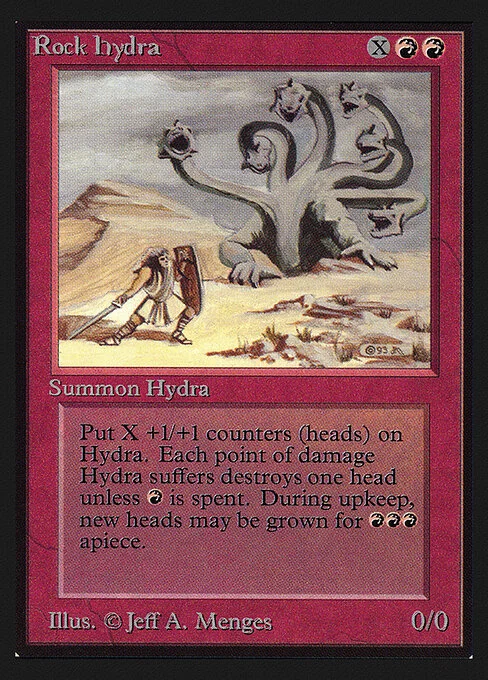 Rock Hydra, carta Magic di tipo Creature — Hydra illustrata da Jeff A. Menges