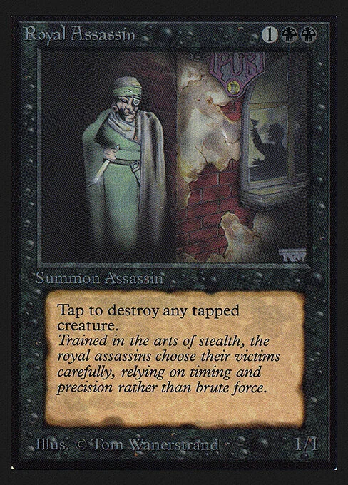 Royal Assassin, carta Magic di tipo Creature — Human Assassin illustrata da Tom Wänerstrand