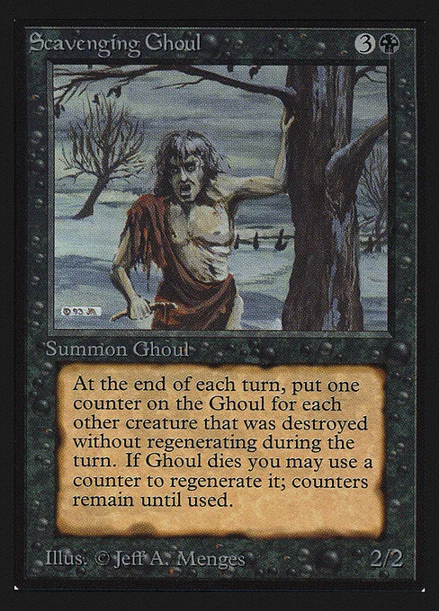 Scavenging Ghoul, carta Magic di tipo Creature — Zombie illustrata da Jeff A. Menges
