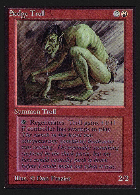 Sedge Troll, carta Magic di tipo Creature — Troll illustrata da Dan Frazier