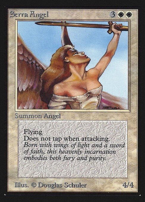 Serra Angel, carta Magic di tipo Creature — Angel illustrata da Douglas Shuler