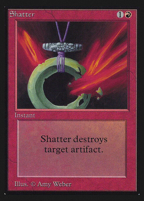 Shatter, carta Magic di tipo Instant illustrata da Amy Weber