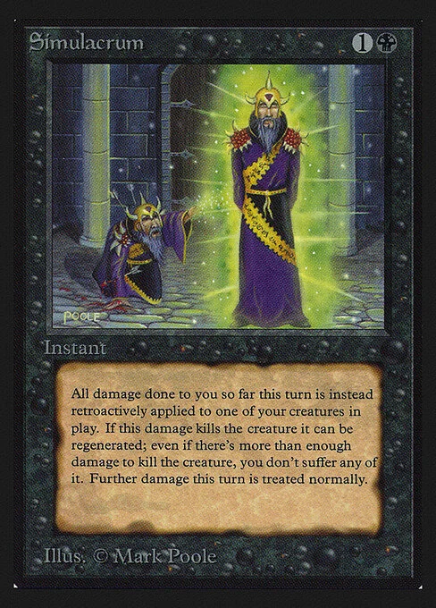 Simulacrum, carta Magic di tipo Instant illustrata da Mark Poole