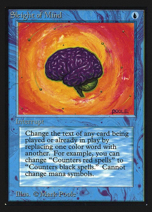 Sleight of Mind, carta Magic di tipo Instant illustrata da Mark Poole