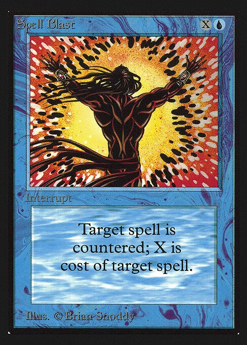 Spell Blast, carta Magic di tipo Instant illustrata da Brian Snõddy