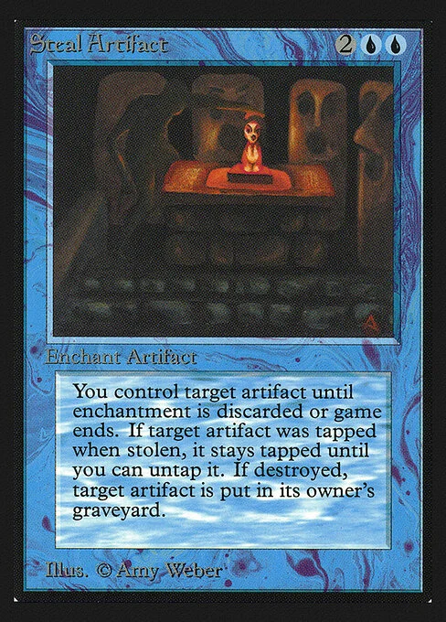 Steal Artifact, carta Magic di tipo Enchantment — Aura illustrata da Amy Weber