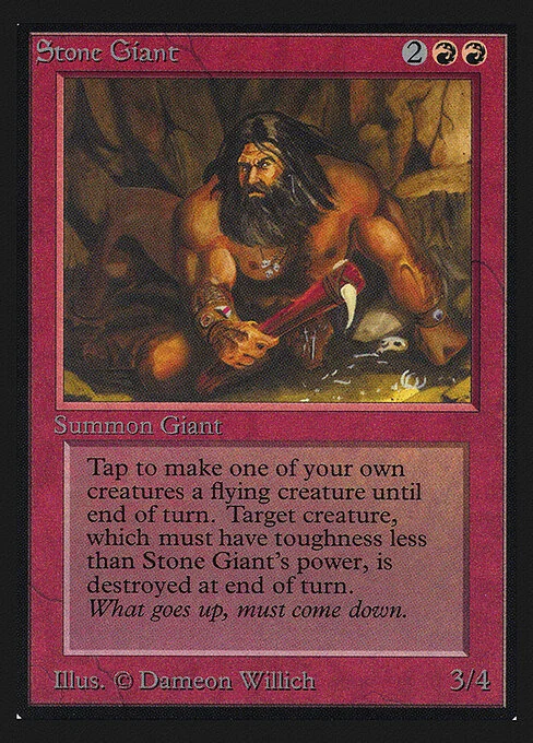 Stone Giant, carta Magic di tipo Creature — Giant illustrata da Dameon Willich