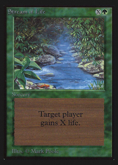 Stream of Life, carta Magic di tipo Sorcery illustrata da Mark Poole