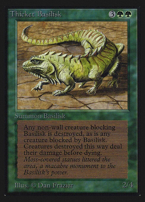 Thicket Basilisk, carta Magic di tipo Creature — Basilisk illustrata da Dan Frazier