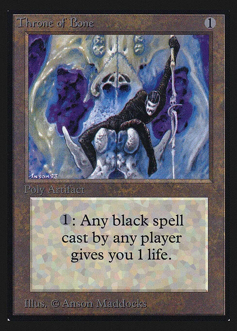 Throne of Bone, carta Magic di tipo Artifact illustrata da Anson Maddocks