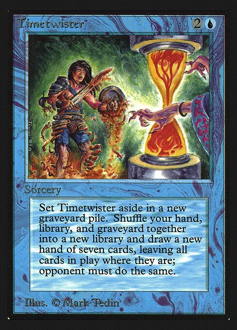 Timetwister, carta Magic di tipo Sorcery illustrata da Mark Tedin