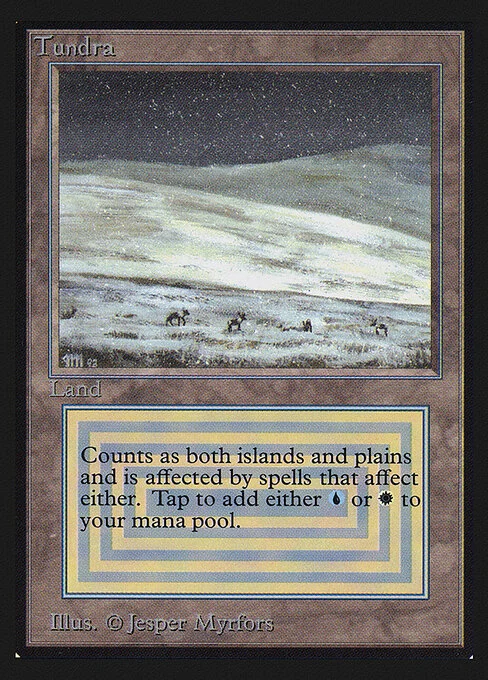 Tundra, carta Magic di tipo Land — Plains Island illustrata da Jesper Myrfors